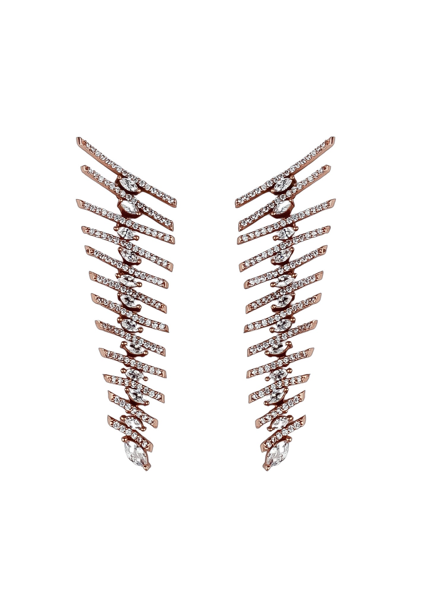 fishbone earrings Bombay Sunset