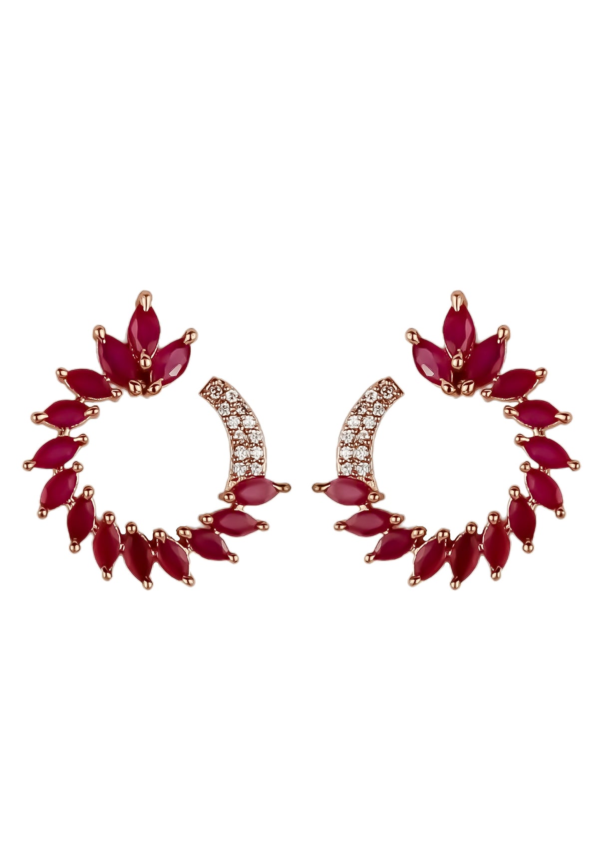 rose gold viper earrings Bombay Sunset