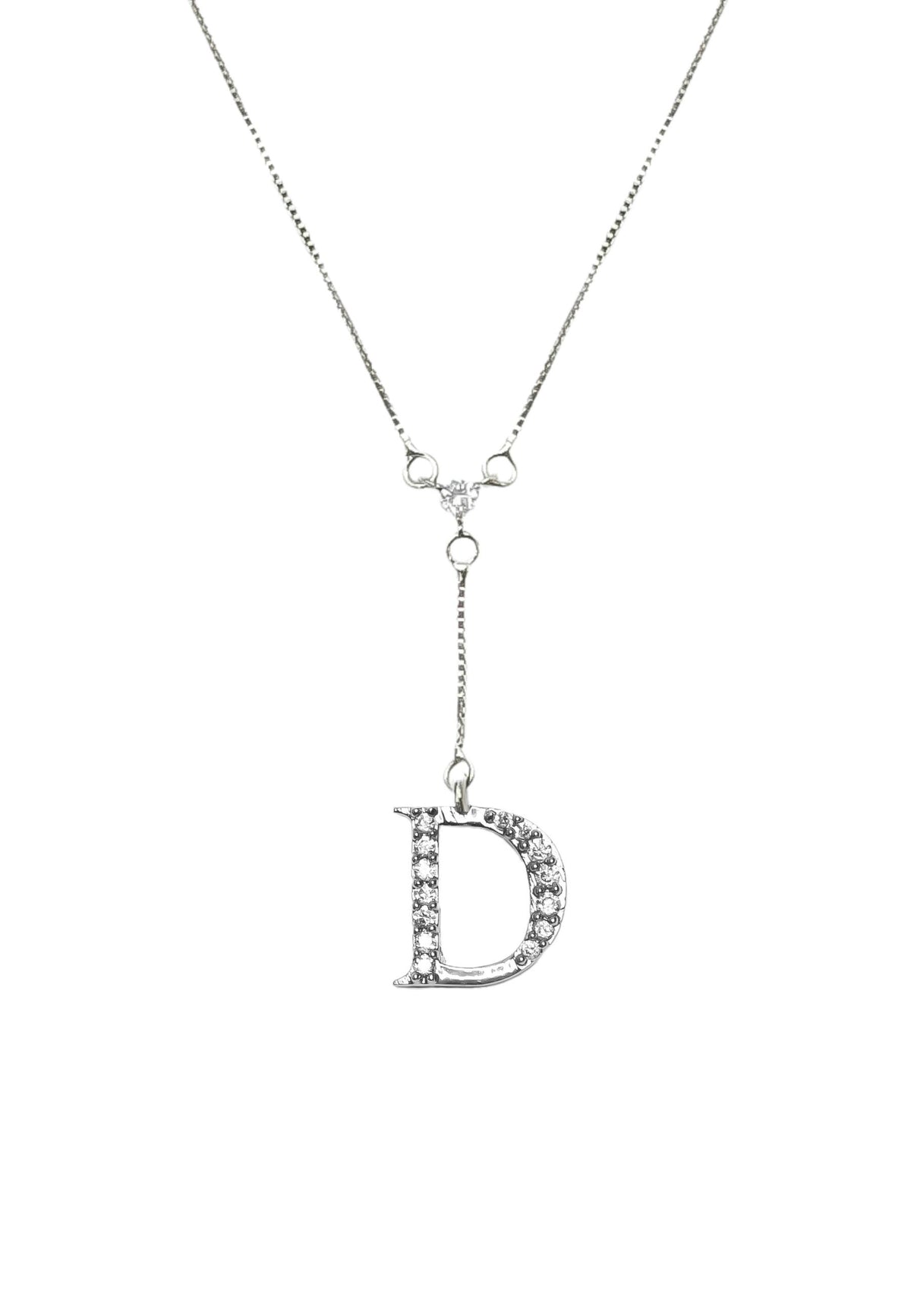 silver alphabets necklaces Bombay Sunset