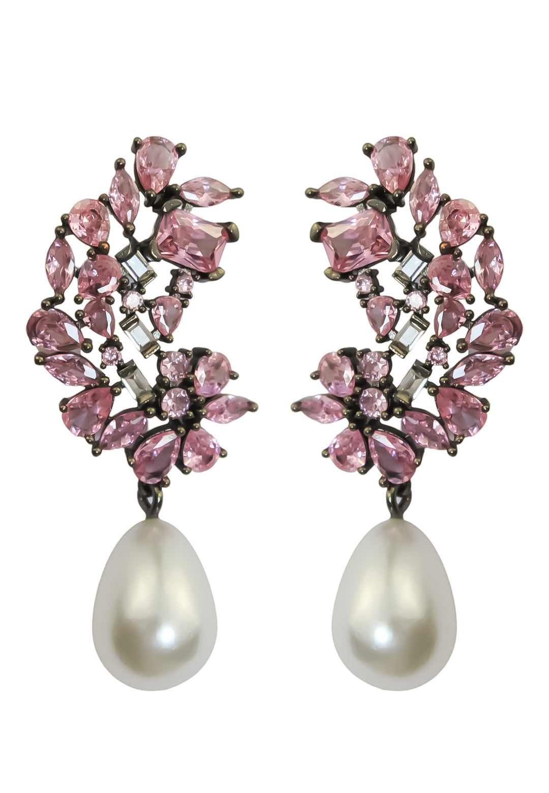 frosty pearl earrings below 50 big bridal bride bridesmaid Bombay Sunset