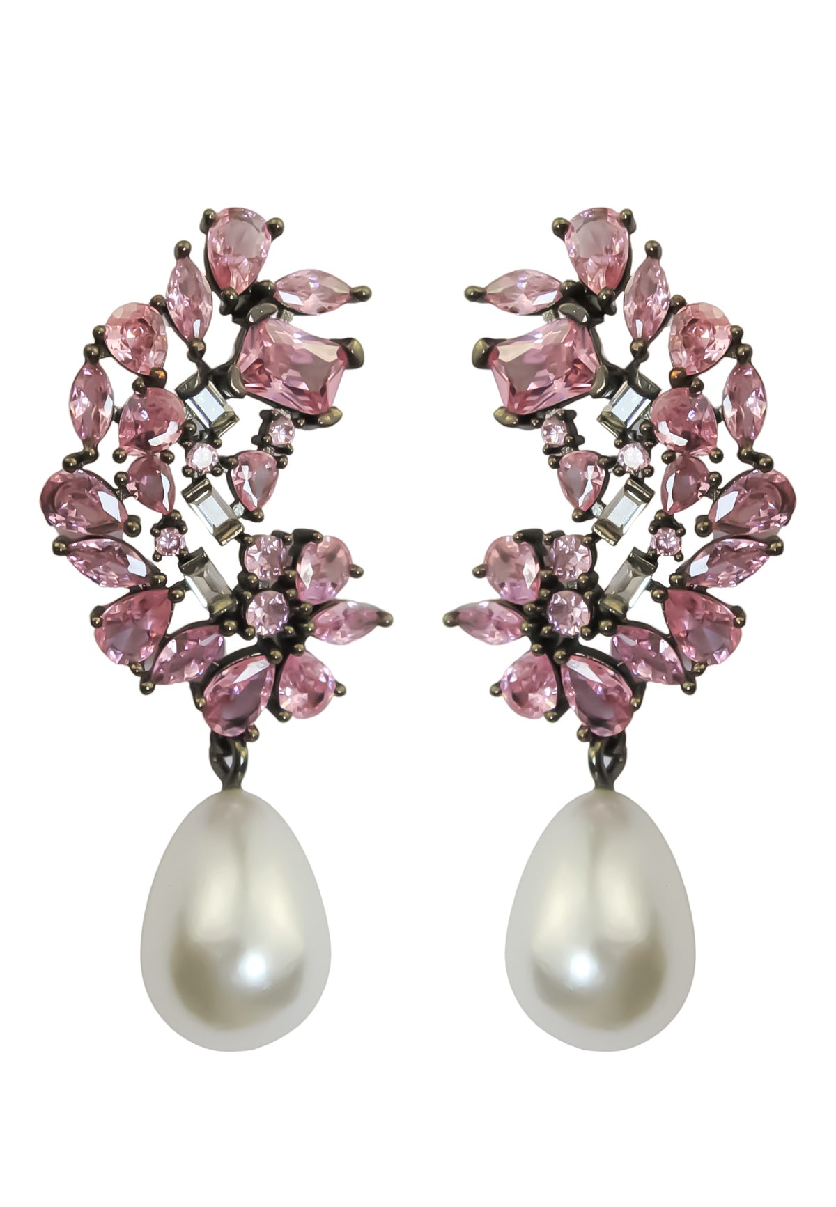 Frosty pearl earrings below 50 big bridal bride bridesmaid bombay sunset