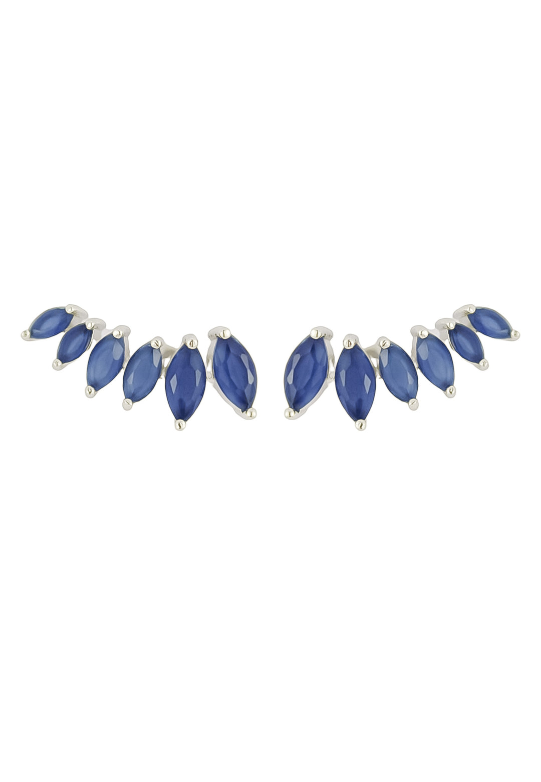 silver stepping earrings Bombay Sunset