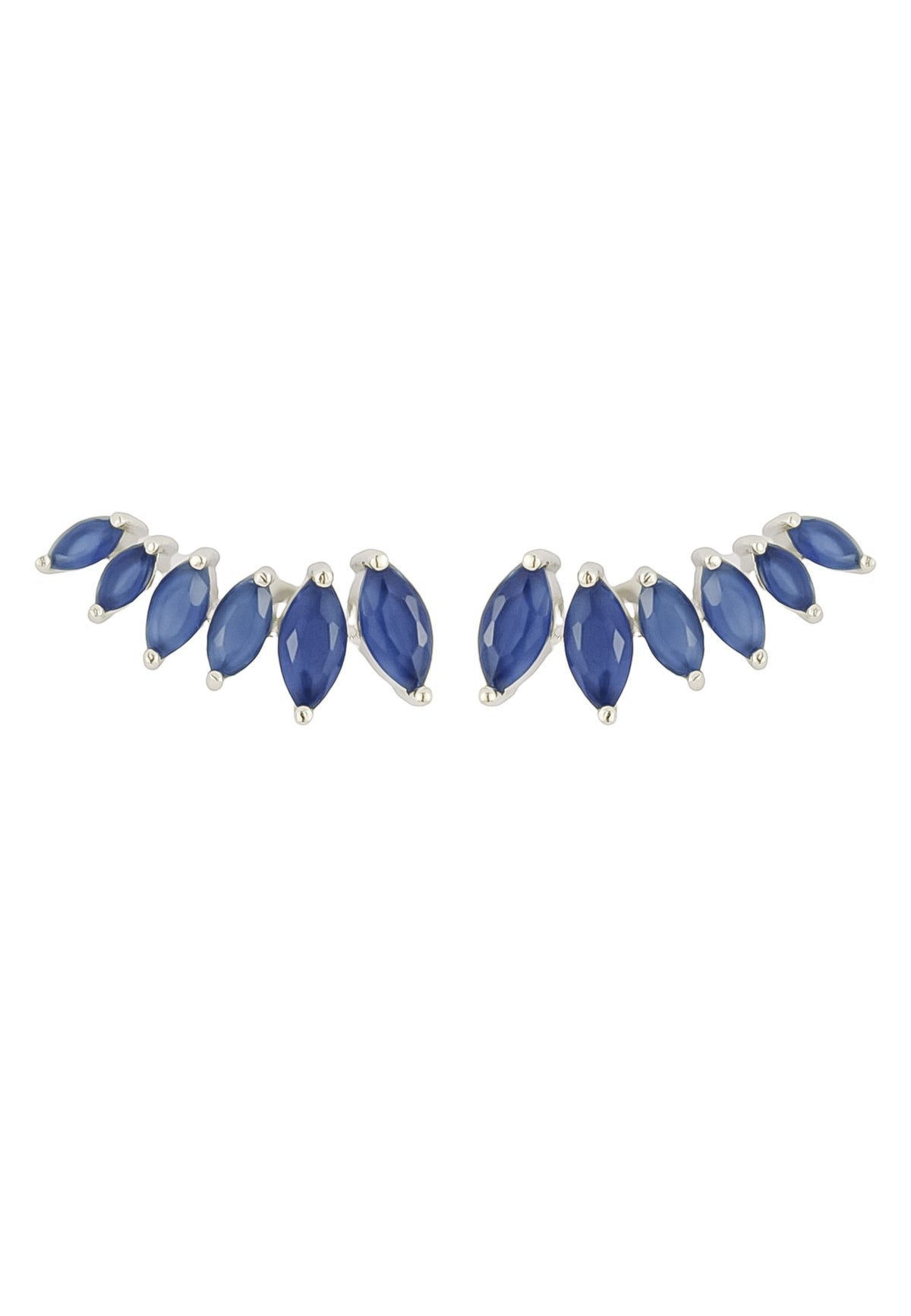 Silver stepping earrings bombay sunset