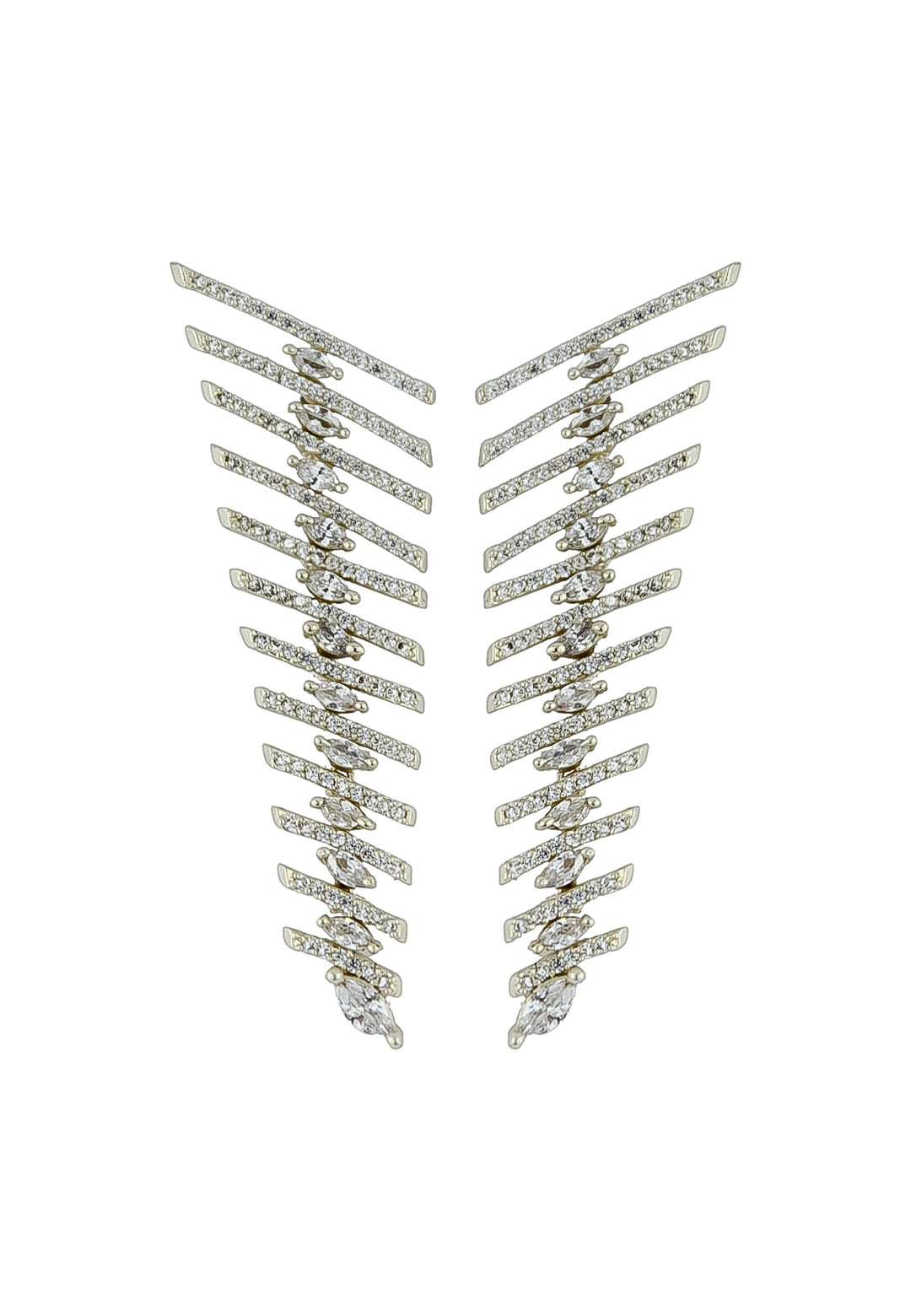 fishbone earrings Bombay Sunset