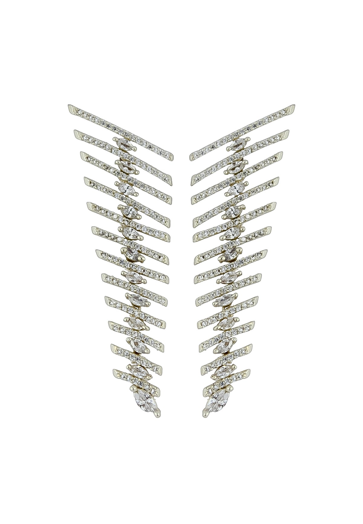 Fishbone earrings bombay sunset