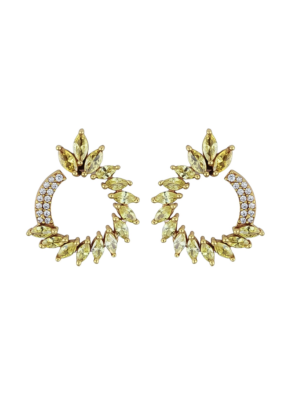 Golden viper earrings bombay sunset