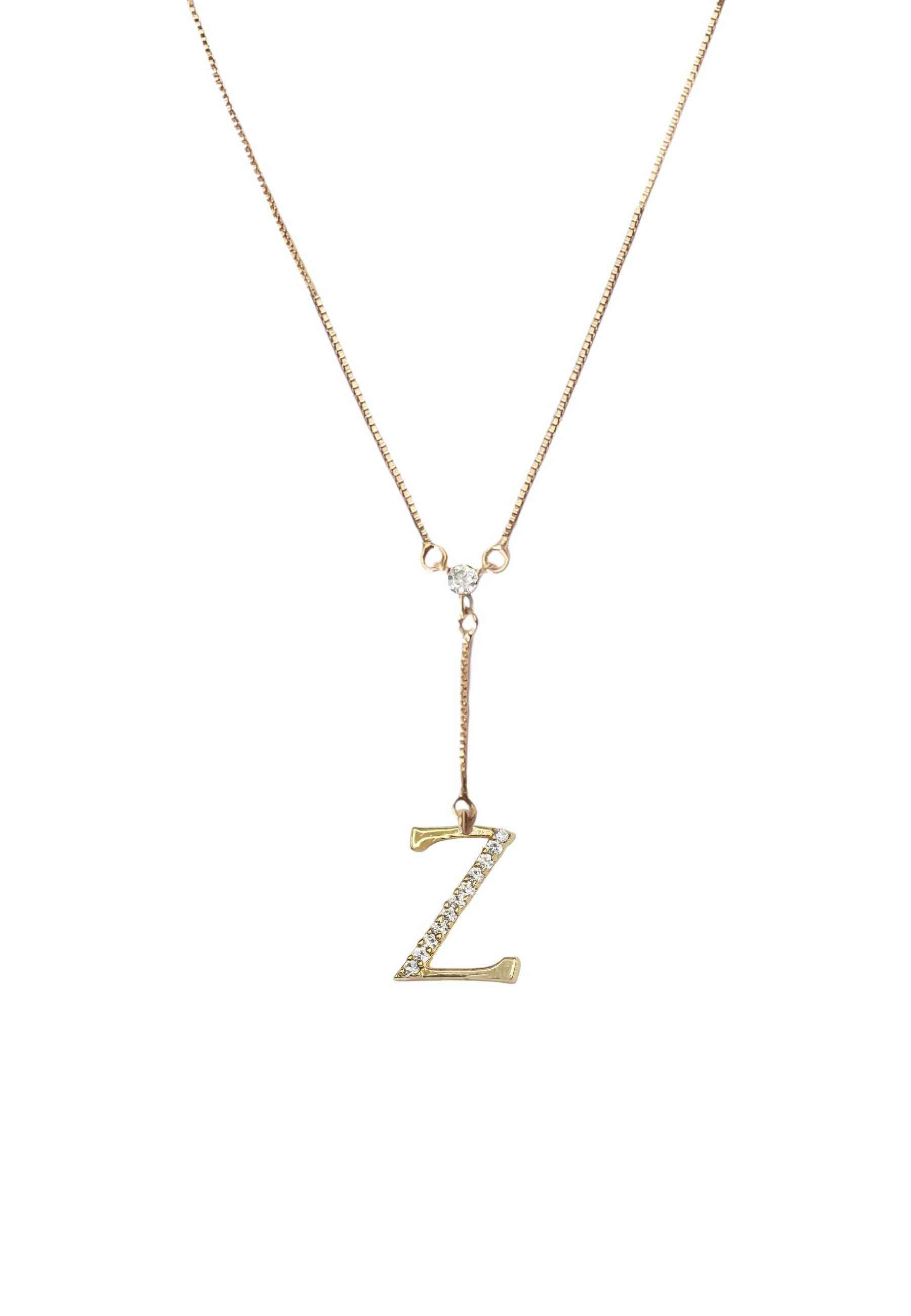 gold alphabet necklaces Bombay Sunset