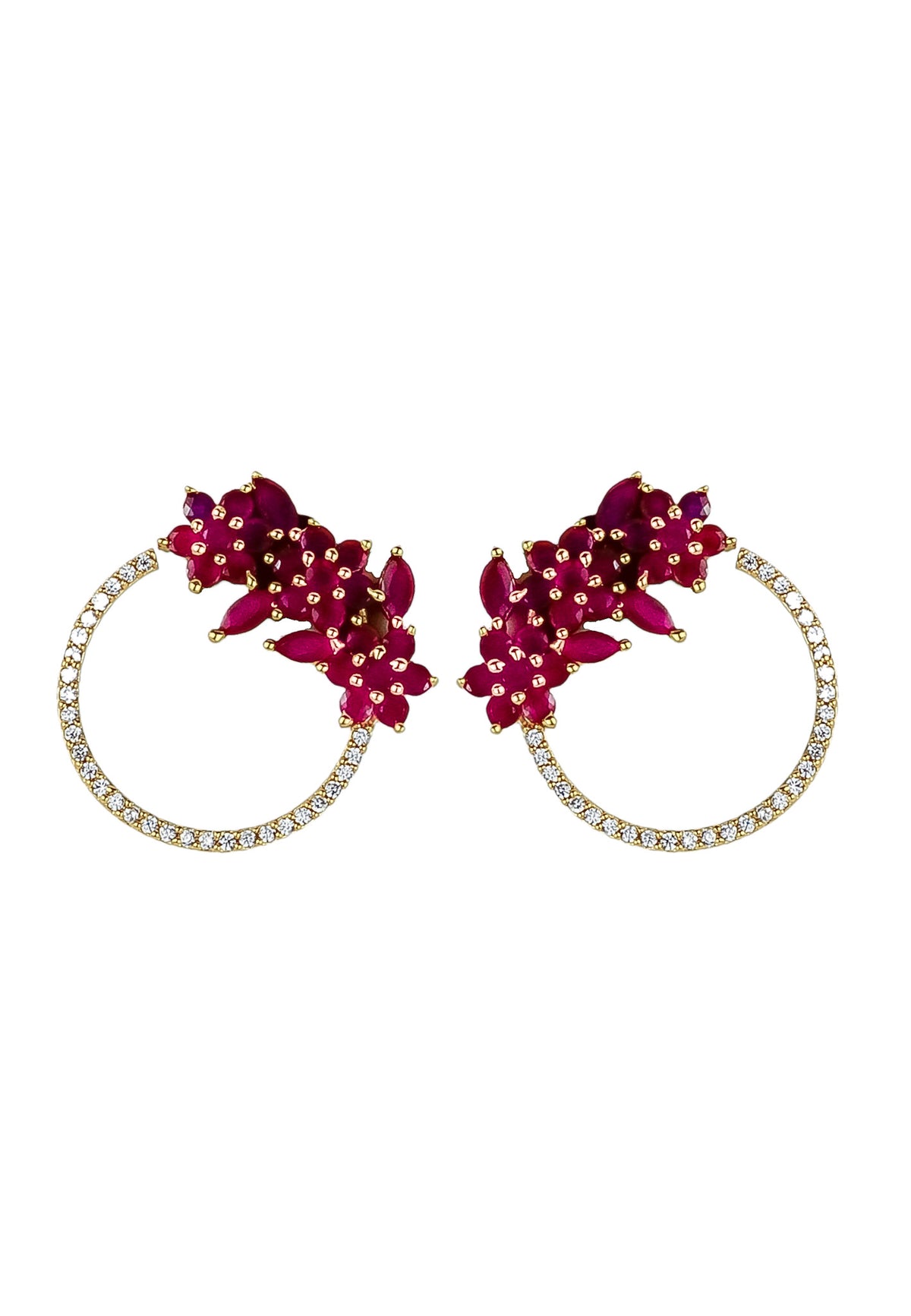 Golden salamander earrings bombay sunset