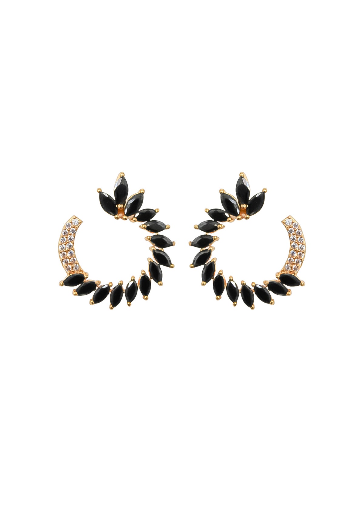 Golden viper earrings bombay sunset