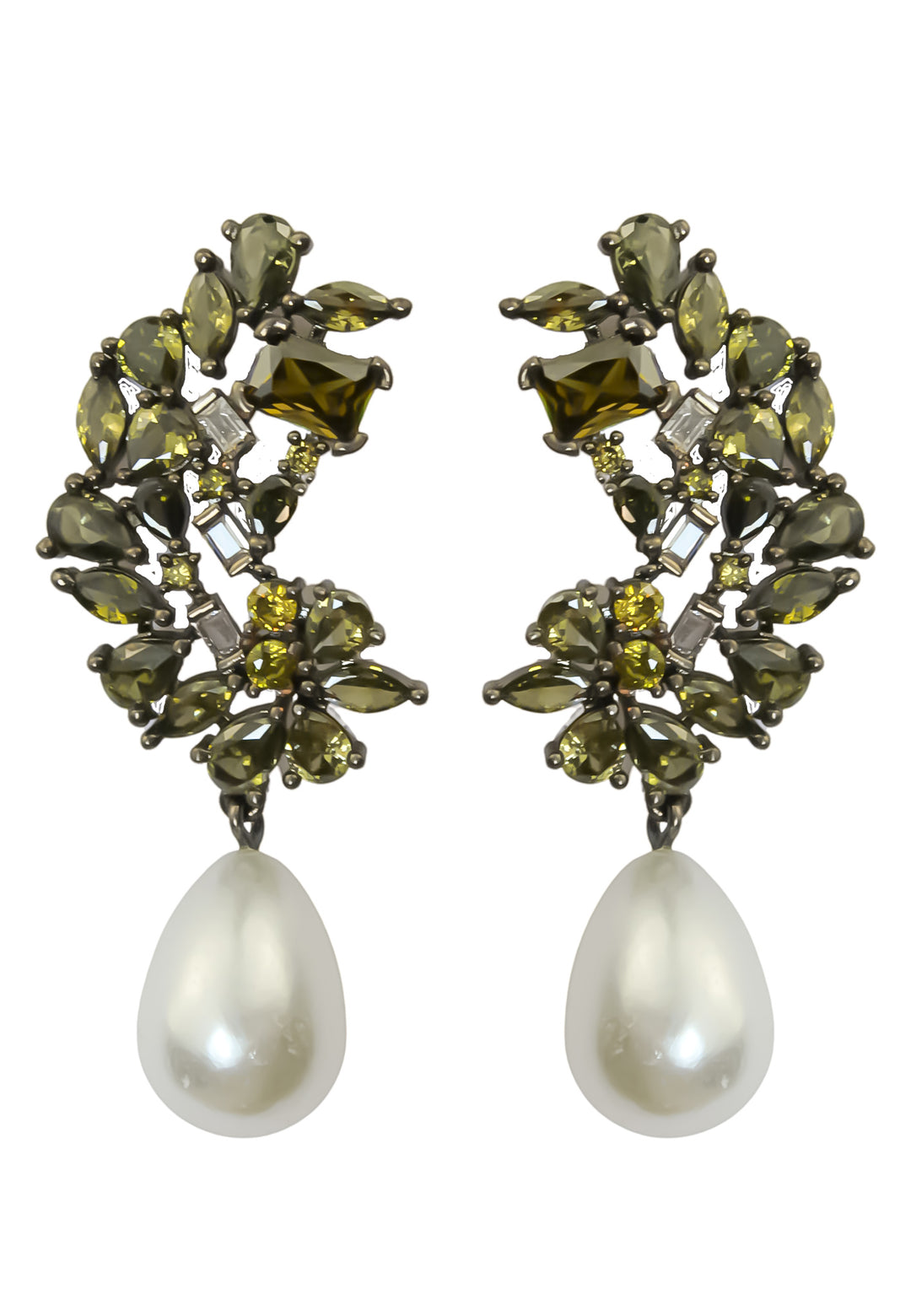 frosty pearl earrings below 50 big bridal bride bridesmaid Bombay Sunset