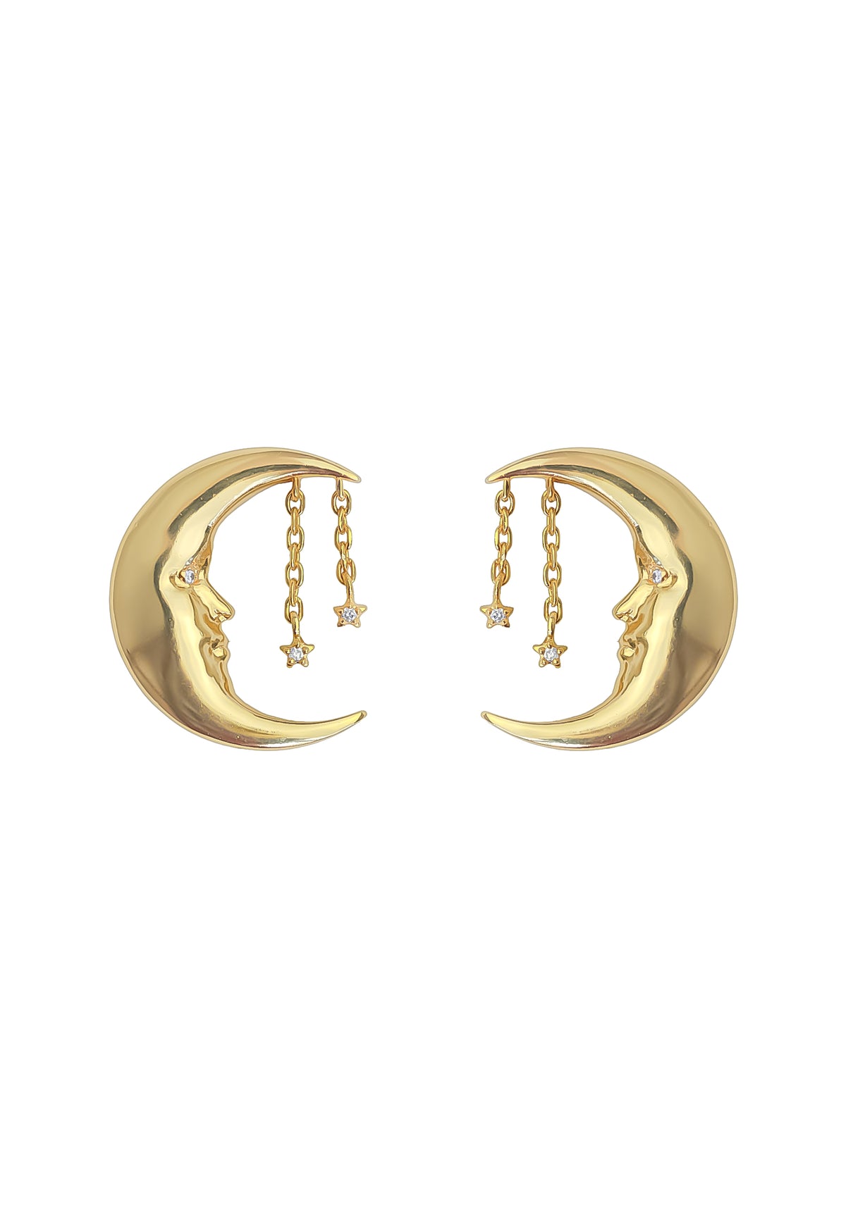 Moon earrings bombay sunset