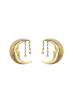 Load image into Gallery viewer, moon earrings Bombay Sunset
