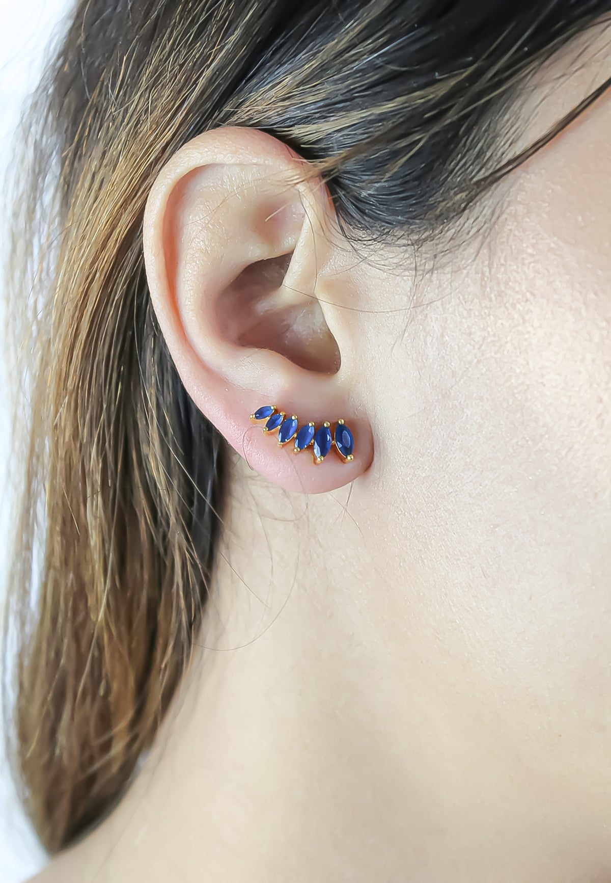 Stepping stone earrings bombay sunset