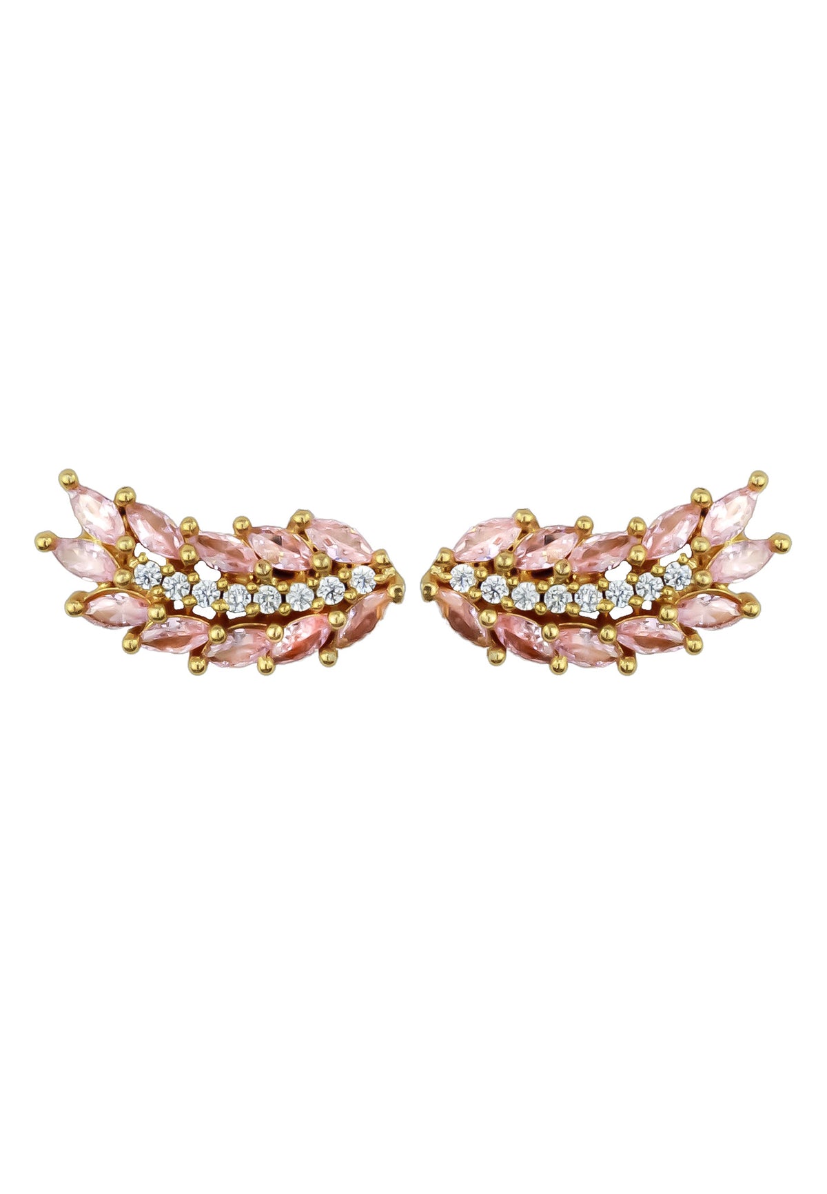 Golden wings earrings bombay sunset