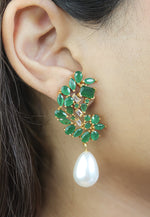 Load image into Gallery viewer, golden frosty pearl earrings Bombay Sunset

