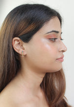Load image into Gallery viewer, crescent moon star earrings Bombay Sunset
