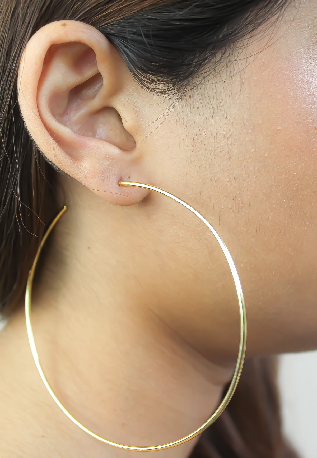Bergamo long hoop earrings bombay sunset