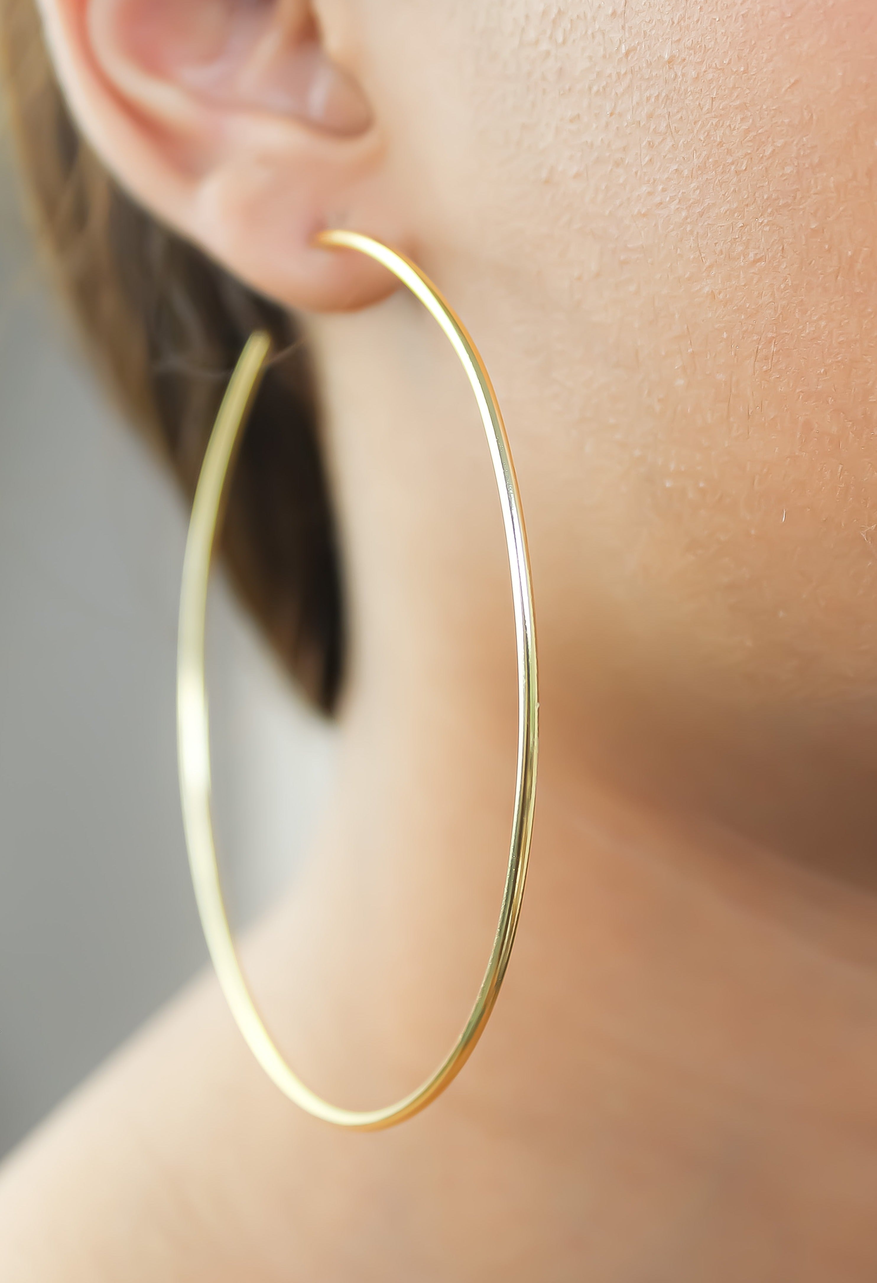 Bergamo Long Hoop Earrings Bombay Sunset