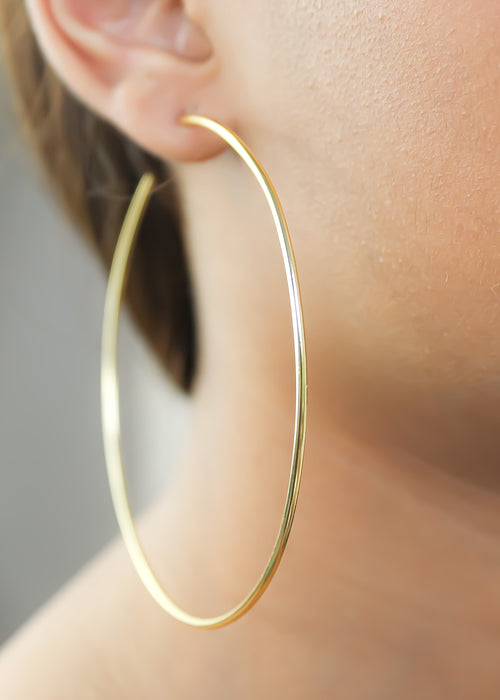 Bergamo Long Hoop Earrings Bombay Sunset
