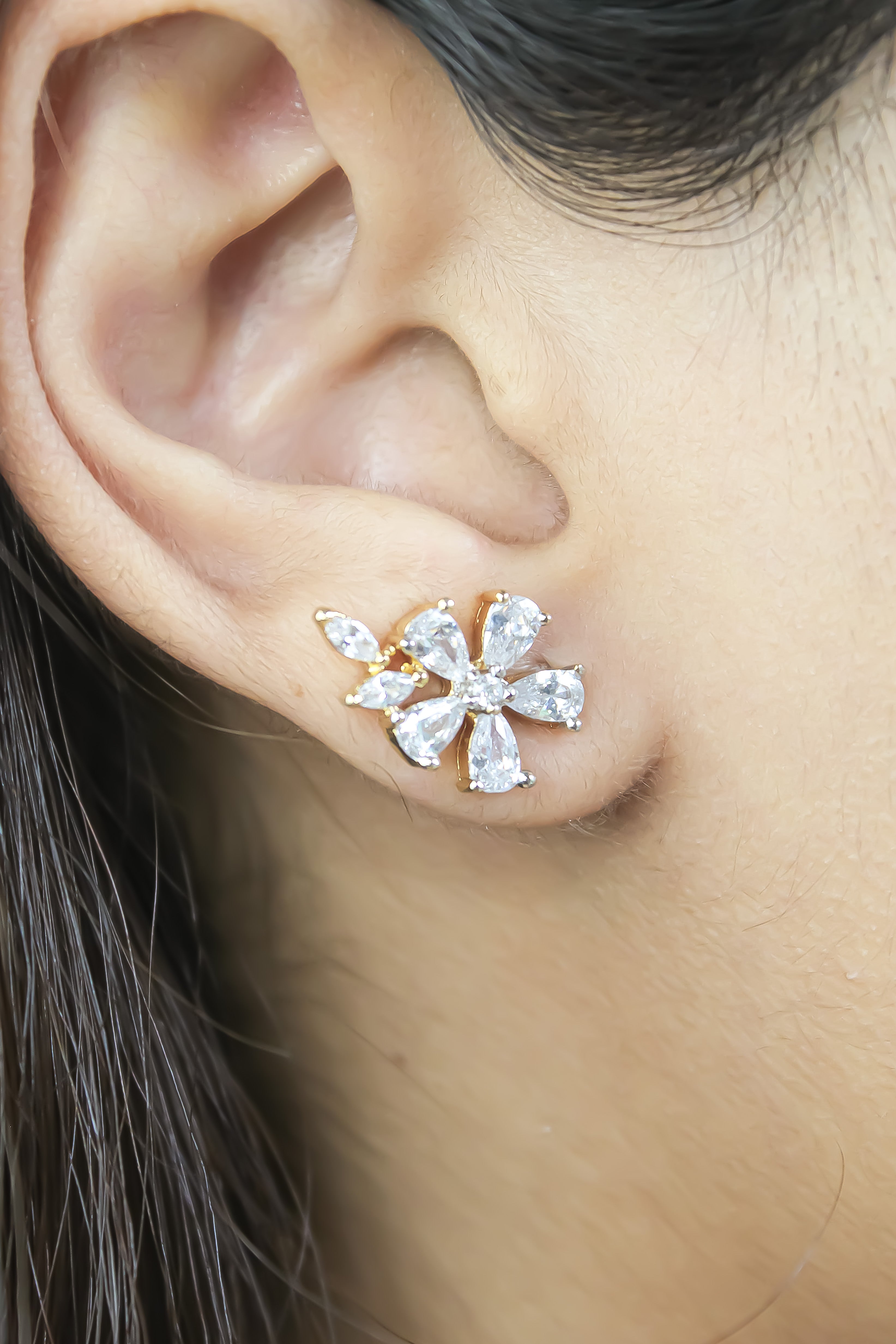 Snowflake Earrings Bombay Sunset