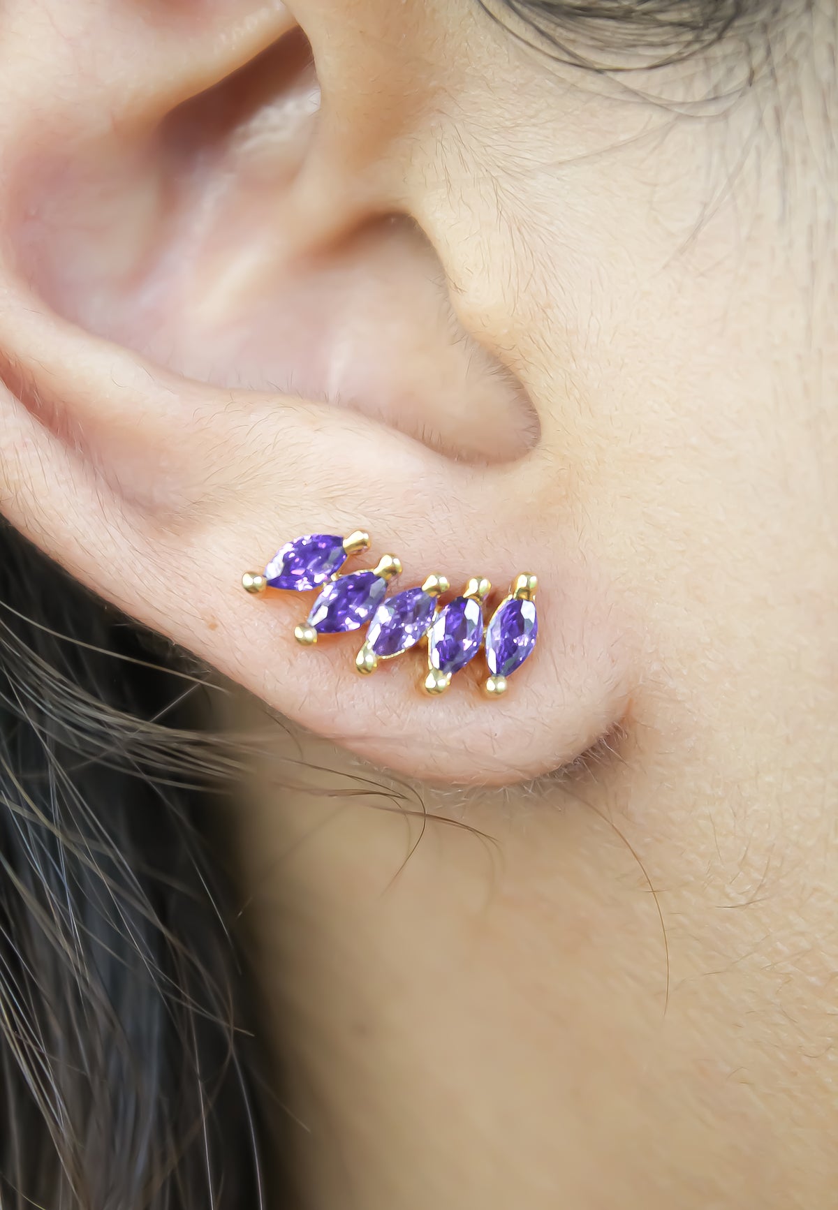 Nantes stone earrings bombay sunset