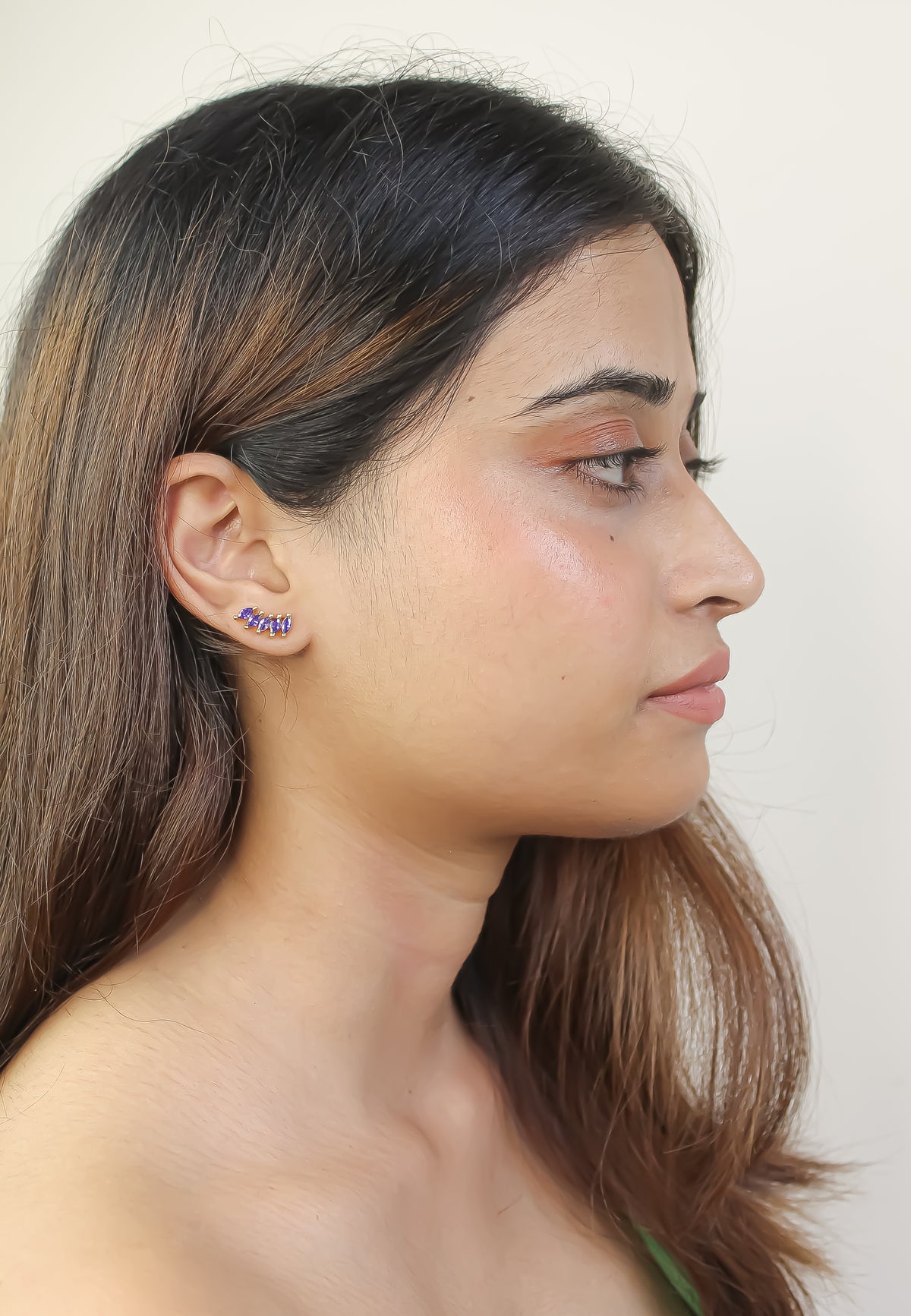 Nantes stone earrings bombay sunset
