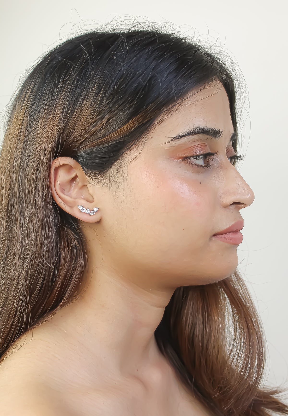 Silver gondola earring bombay sunset