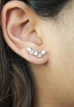 Load image into Gallery viewer, silver gondola earring Bombay Sunset
