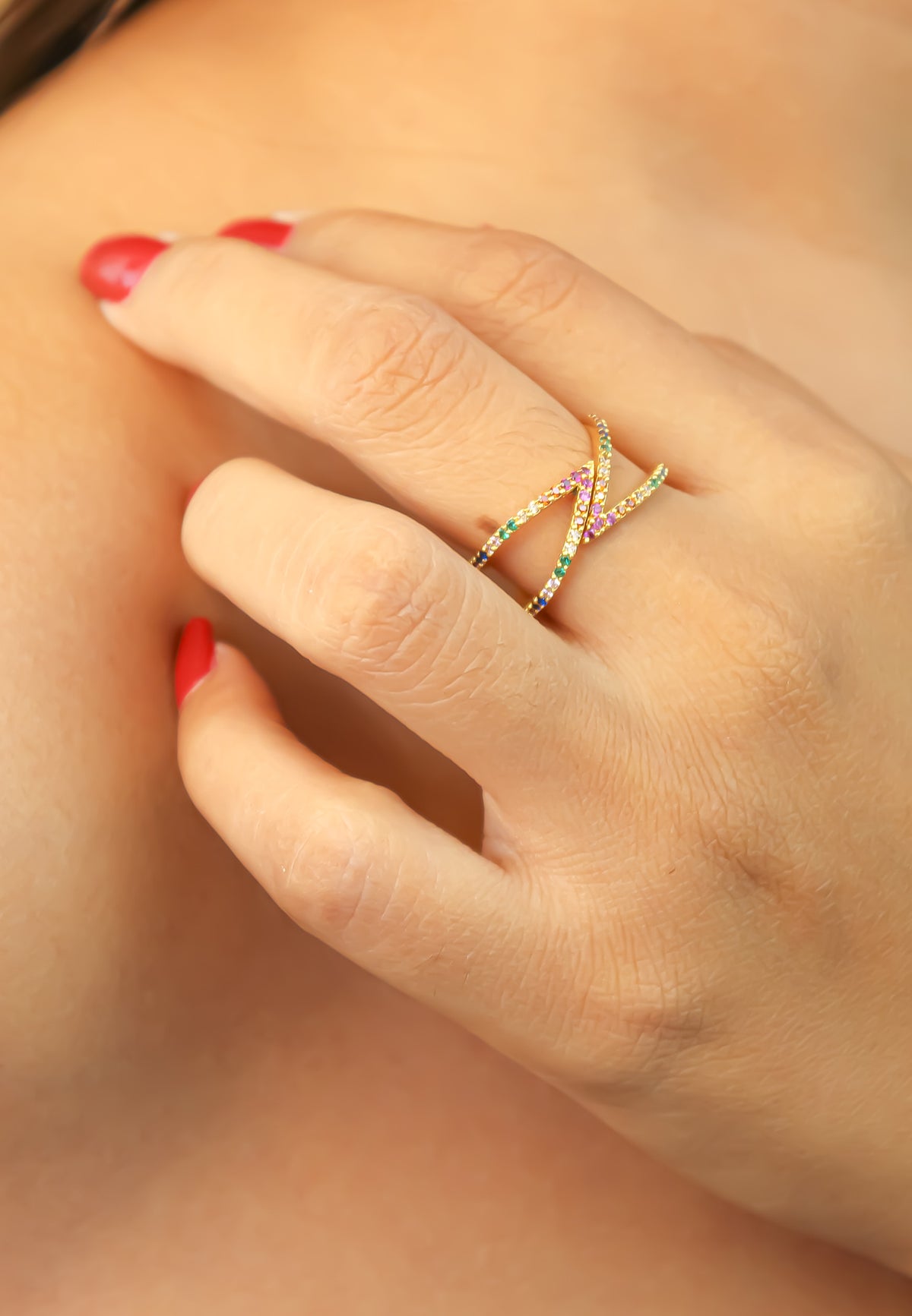Gold maldives x ring bombay sunset