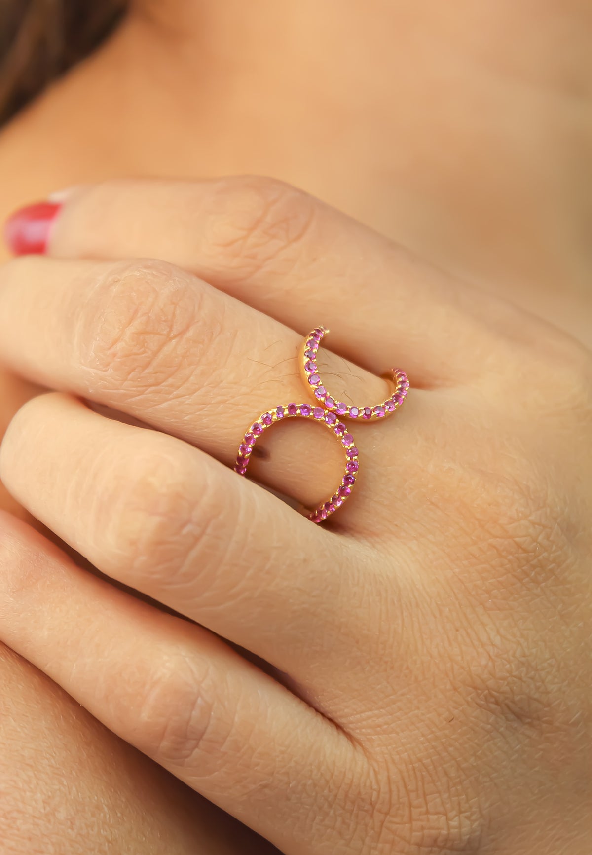 Shape shifter ring bombay sunset
