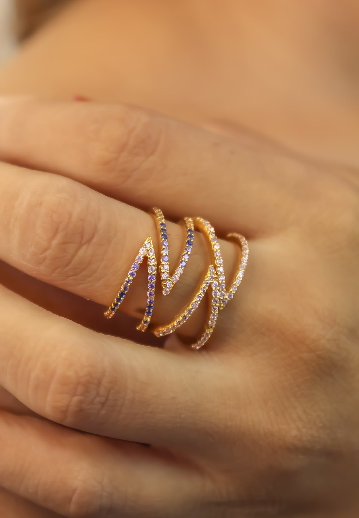 Gold maldives x ring bombay sunset