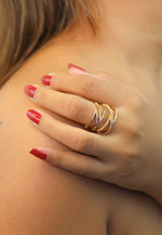 Cargar imagen en el visor de la galería, oro anillo Maldives X Ring Bombay Be Sunset
