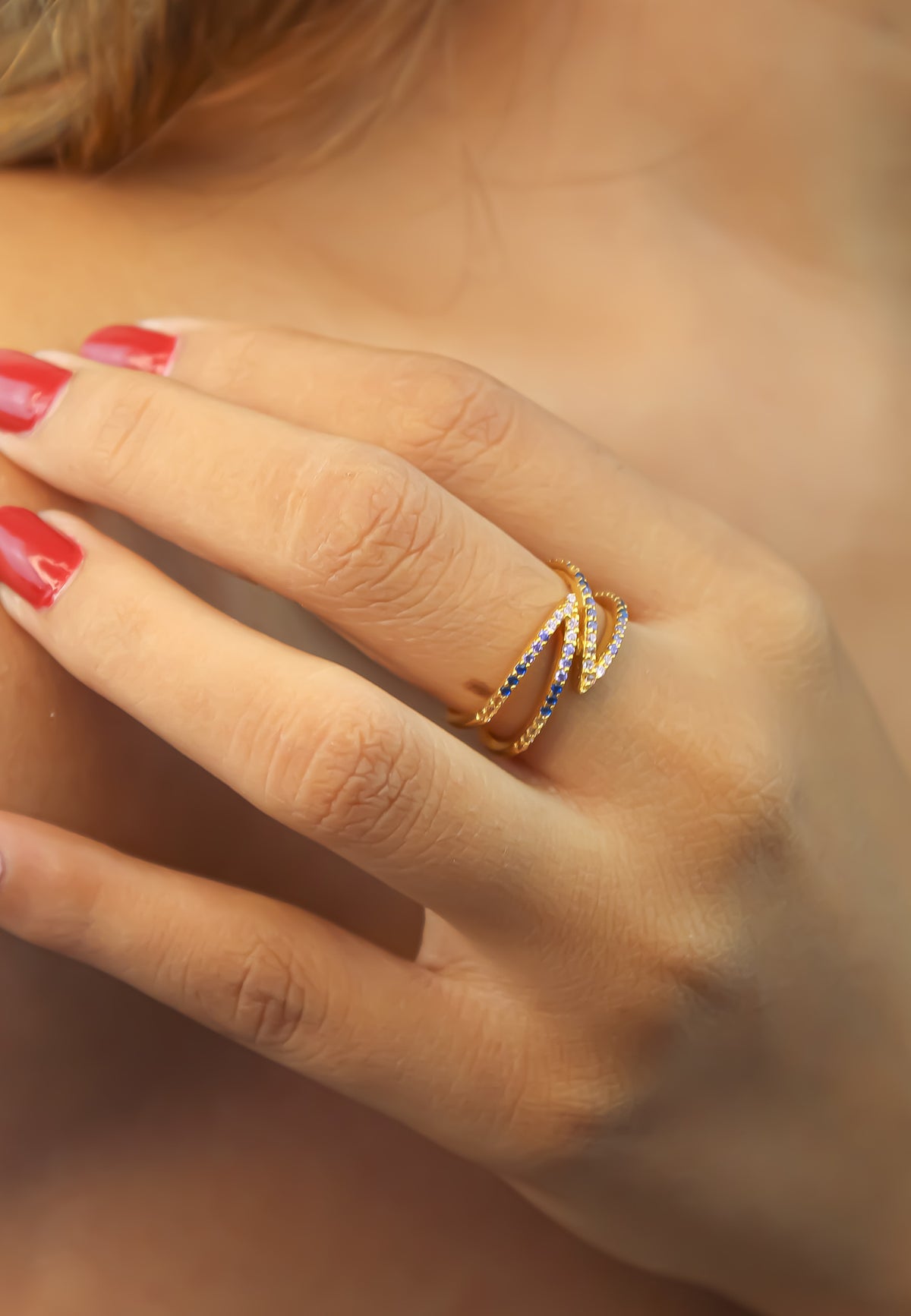 Gold maldives x ring bombay sunset