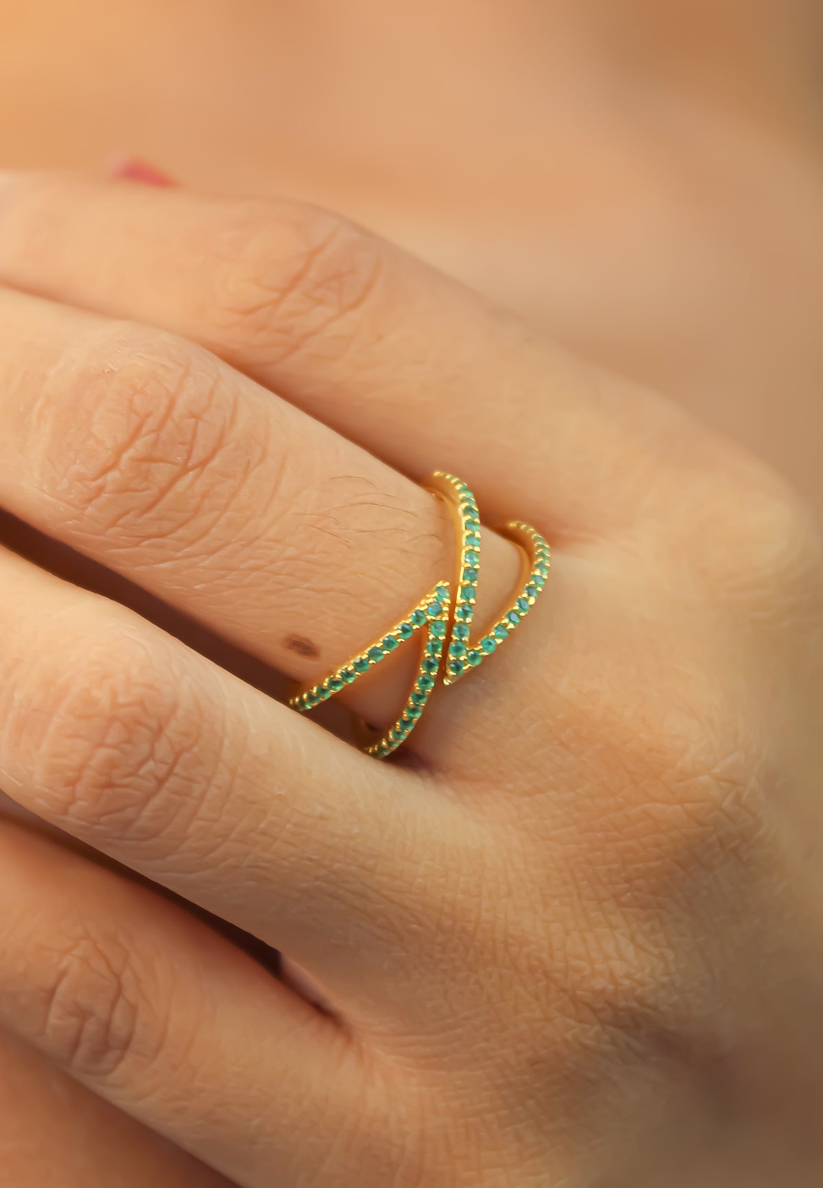 Gold maldives x ring bombay sunset