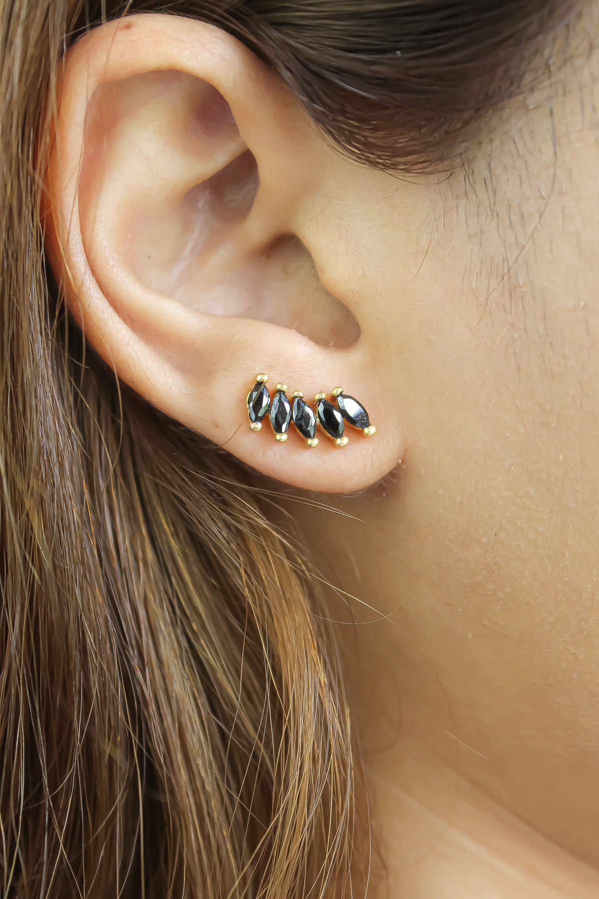 Nantes stone earrings bombay sunset