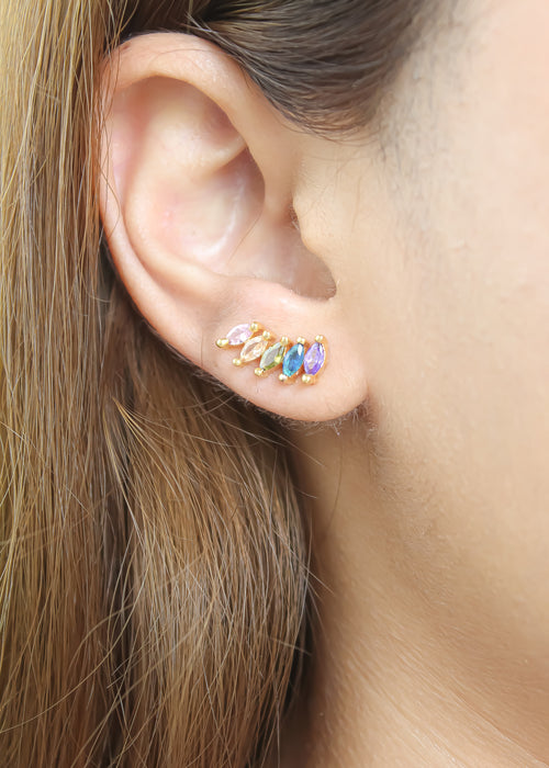 Nantes Stone Earrings Bombay Sunset