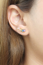 Load image into Gallery viewer, Nantes Stone Earrings Bombay Sunset
