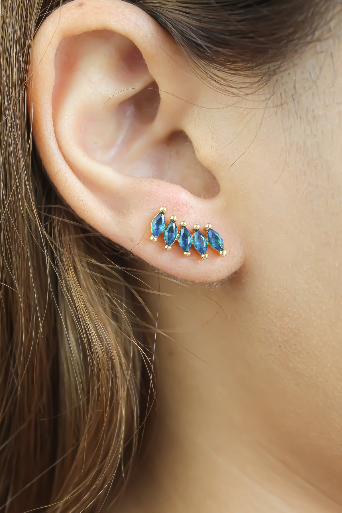 Nantes stone earrings bombay sunset