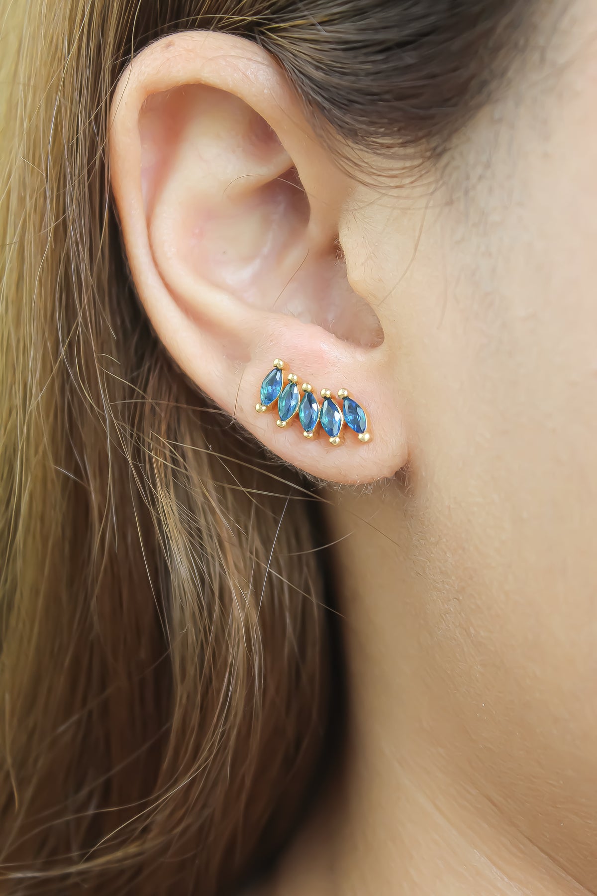 Nantes stone earrings bombay sunset