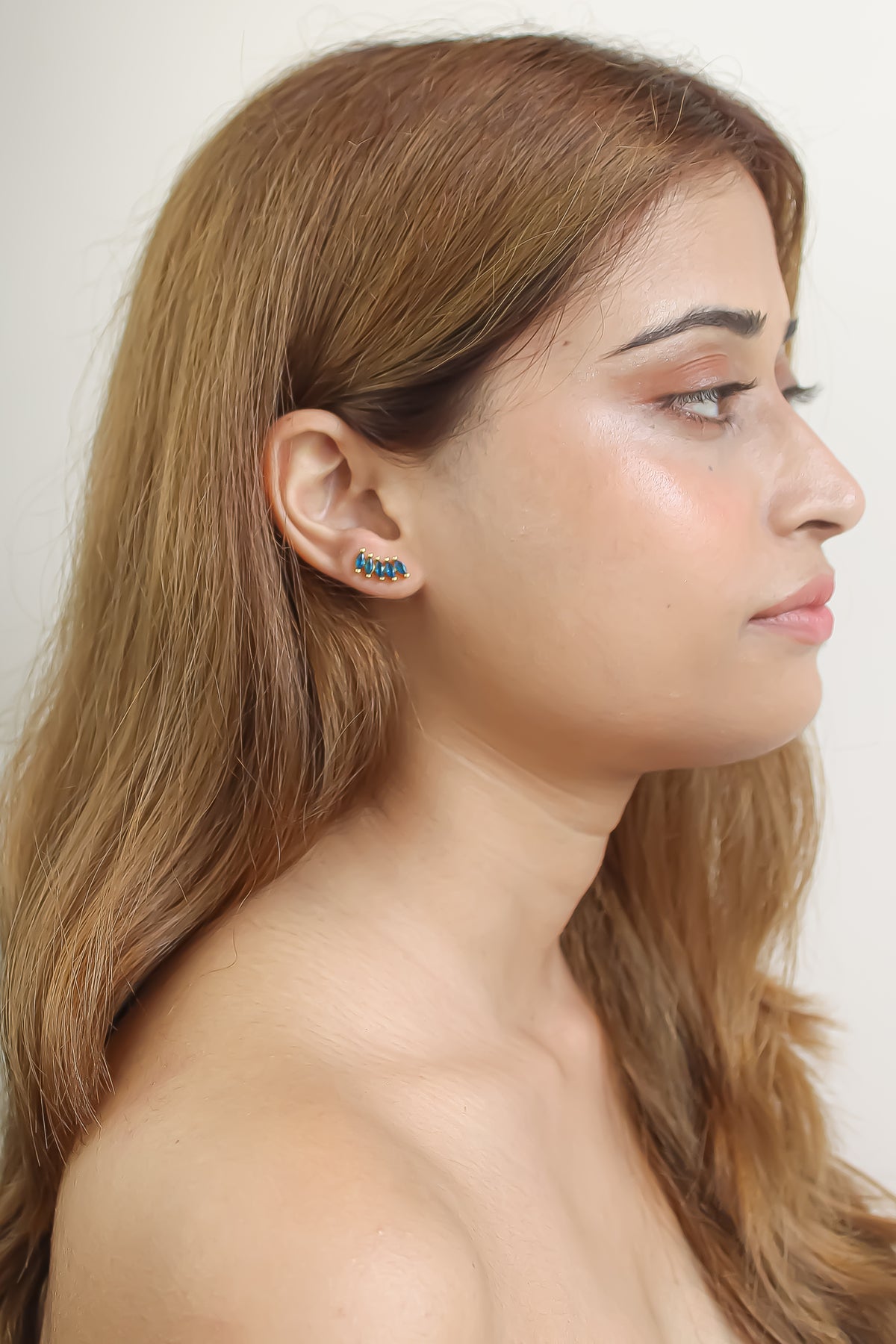 Nantes stone earrings bombay sunset
