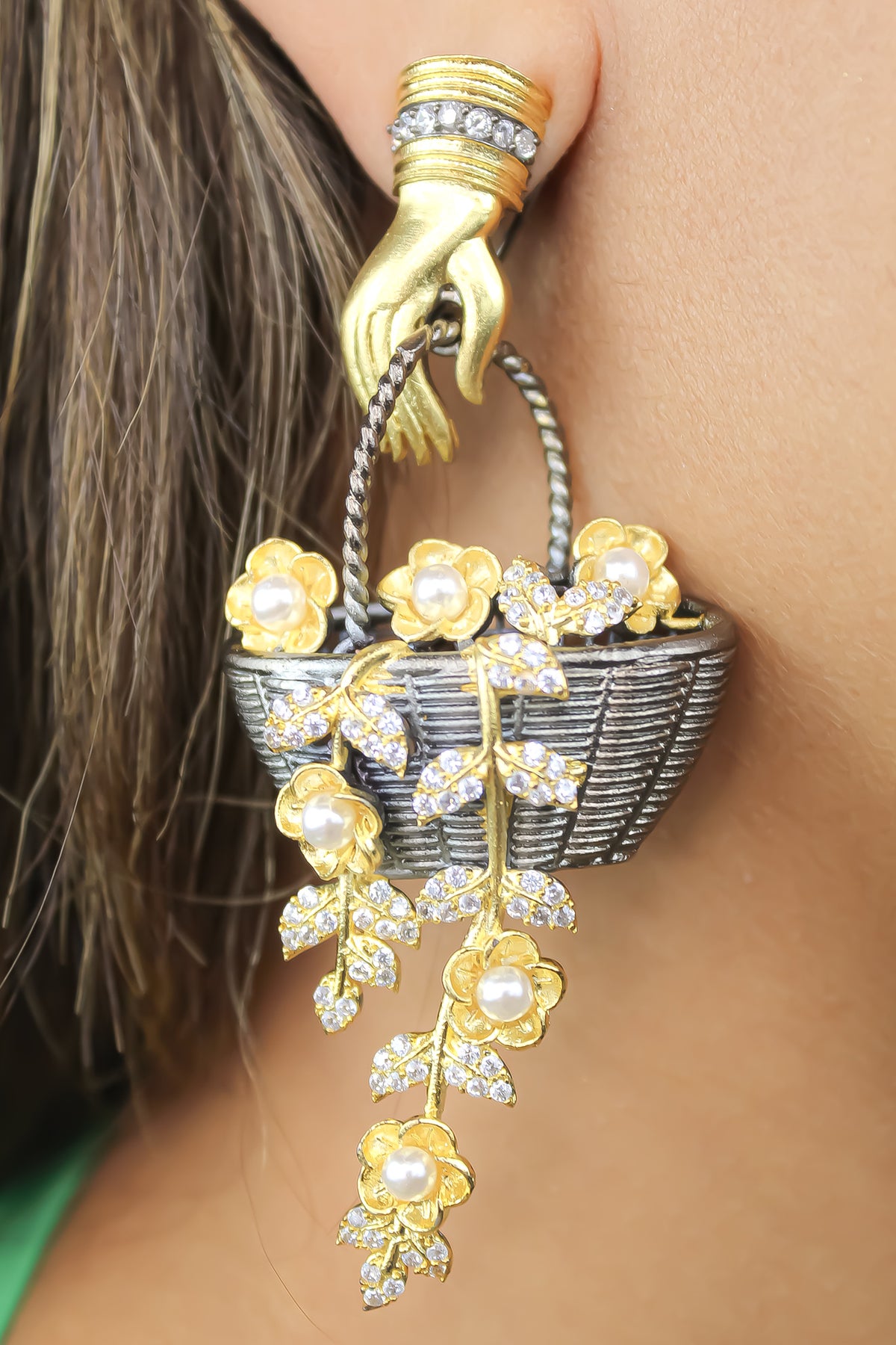 Flora earrings bombay sunset