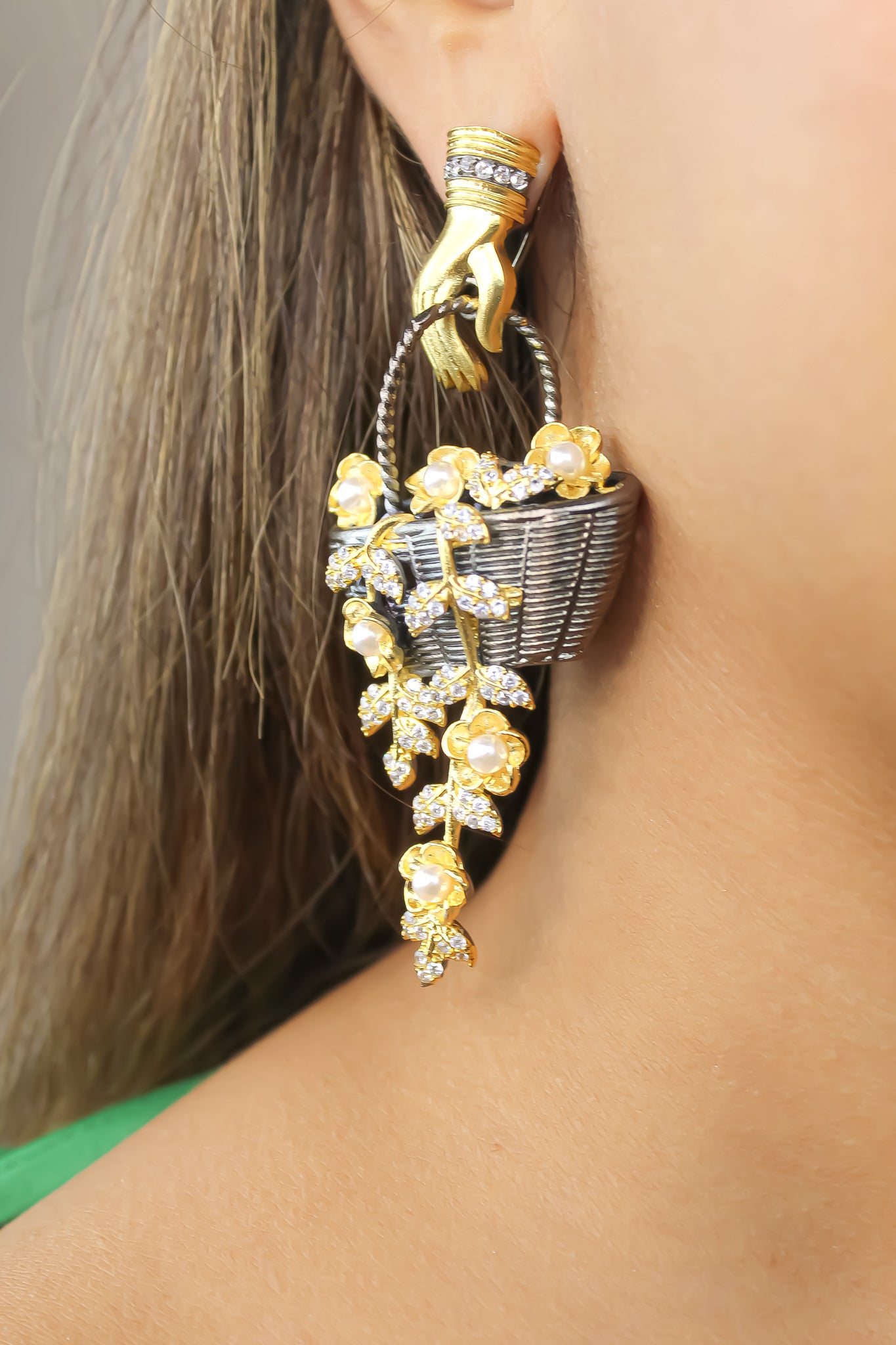 Flora Earrings Bombay Sunset