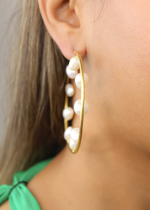 Pearl Hoops XL Bombay Sunset