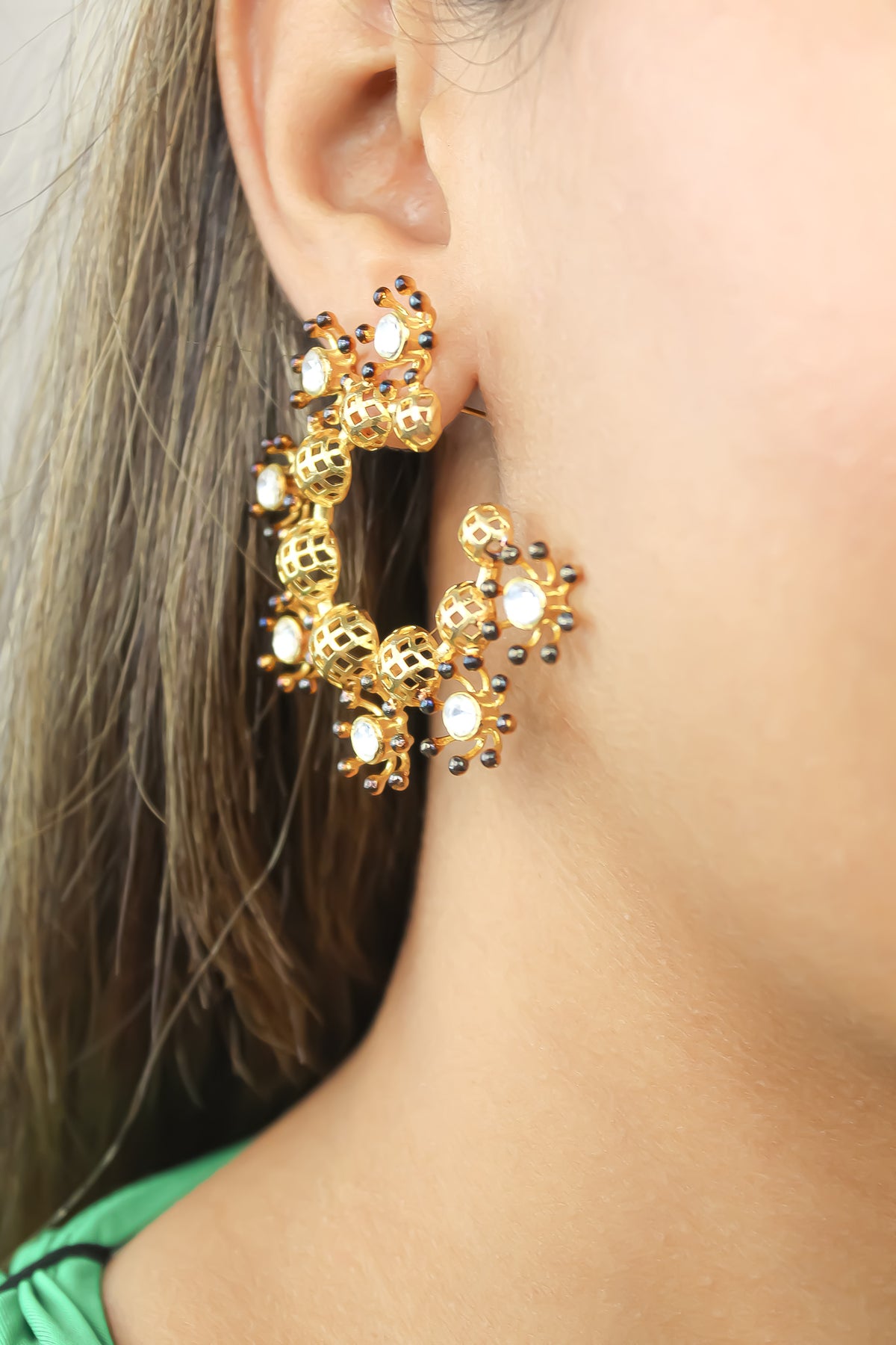 true jasmin hoop earrings Bombay Sunset