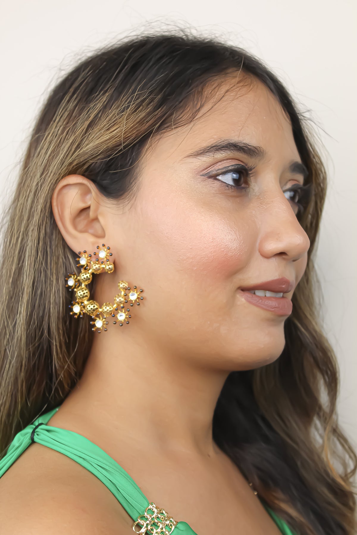 true jasmin hoop earrings Bombay Sunset
