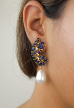 Load image into Gallery viewer, golden frosty pearl earrings Bombay Sunset
