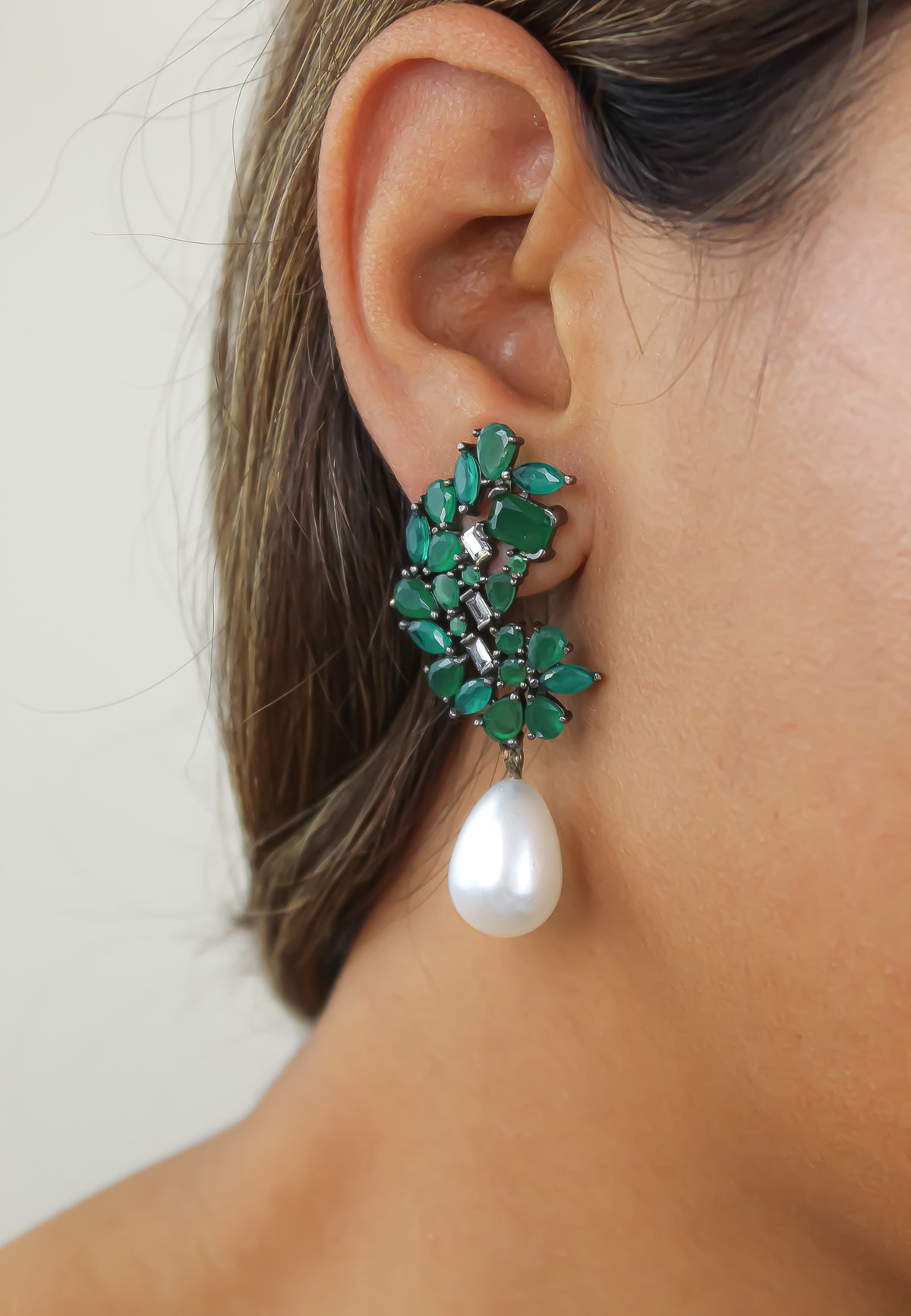 Frosty pearl earrings below 50 big bridal bride bridesmaid bombay sunset
