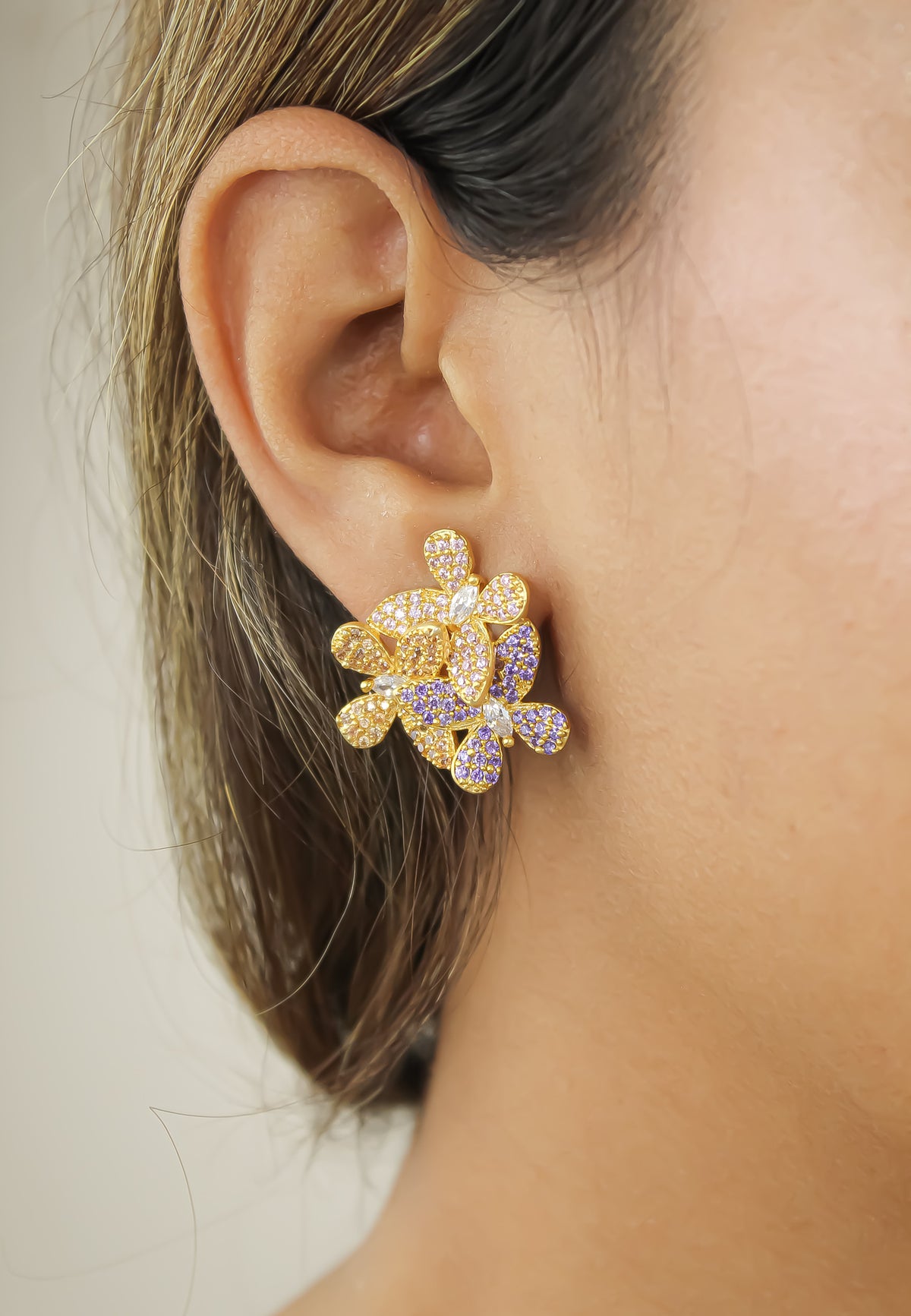 African butterfly earrings bombay sunset