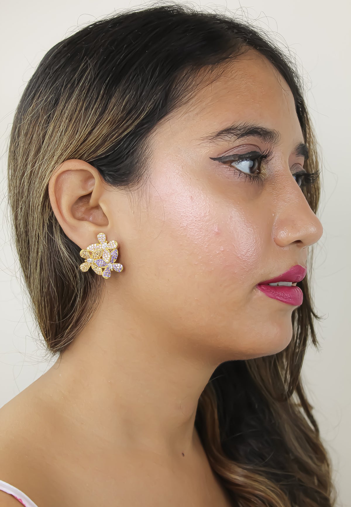 African butterfly earrings bombay sunset