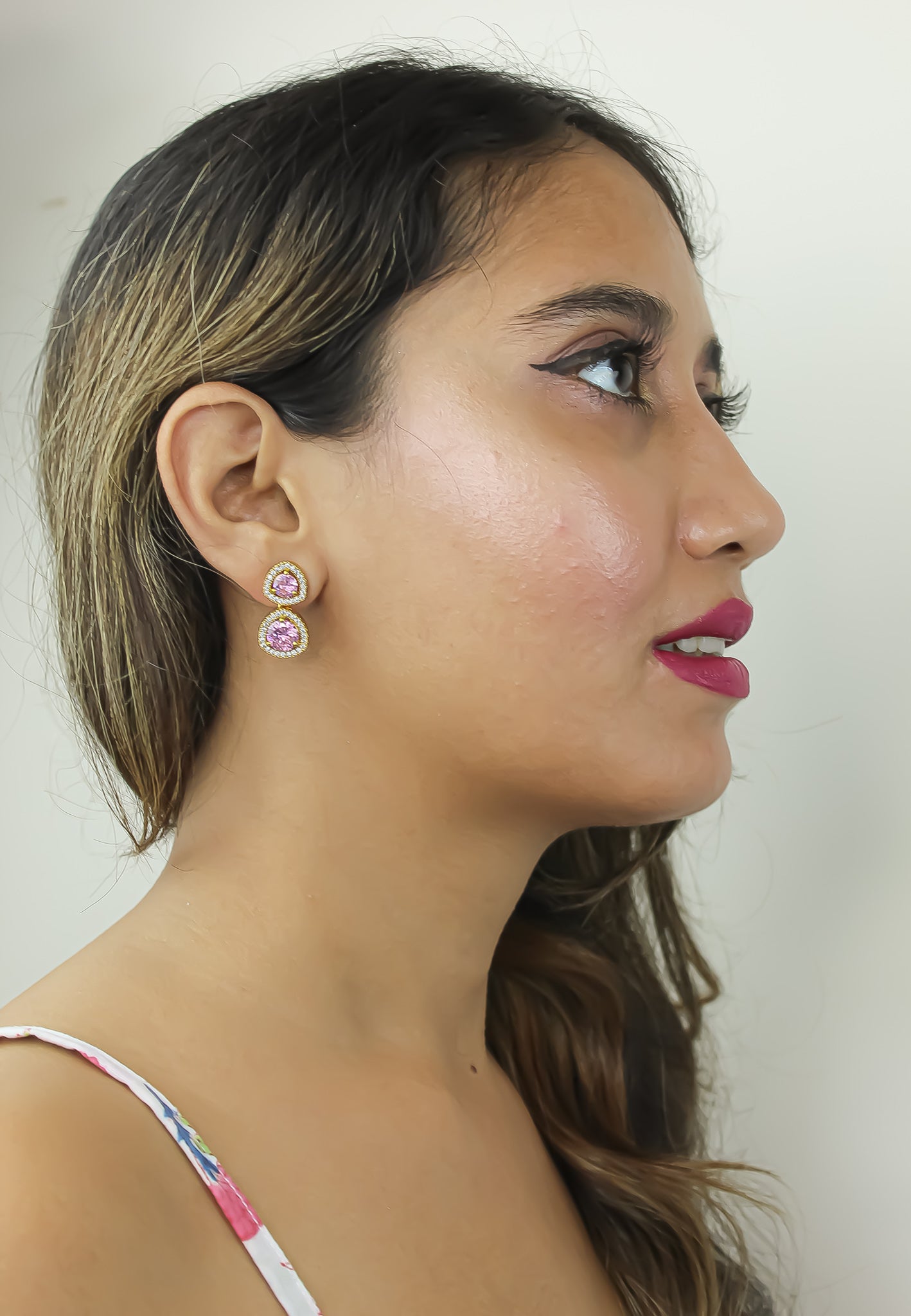 nikobar stone earrings below 50 boda bodas fiesta invitada Bombay Sunset